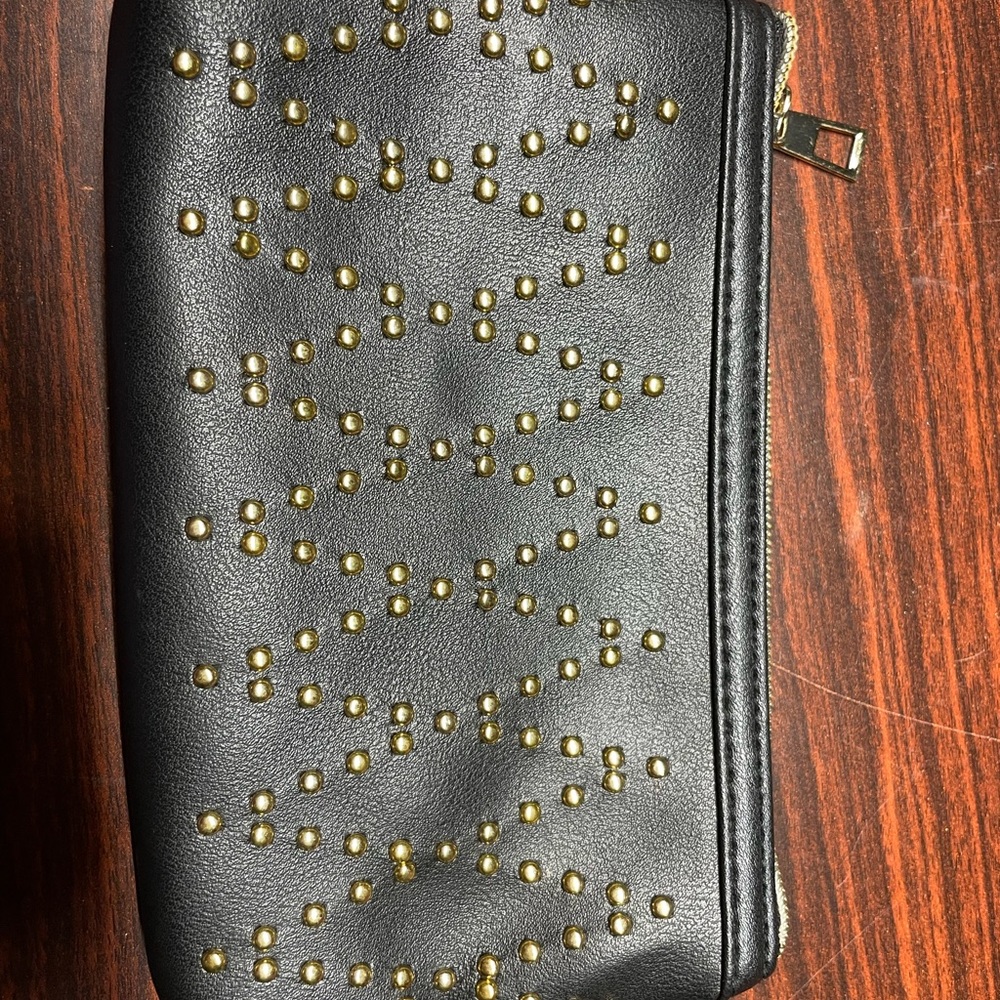 Studded Black Clutch